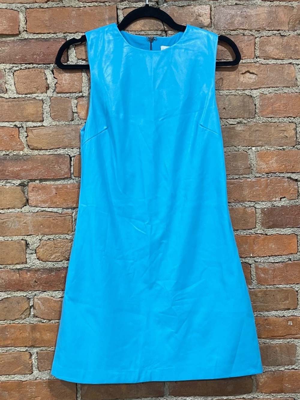 NWT Blue Vegan Leather House of Harlow Dress | Size Small | Retro Vibrant